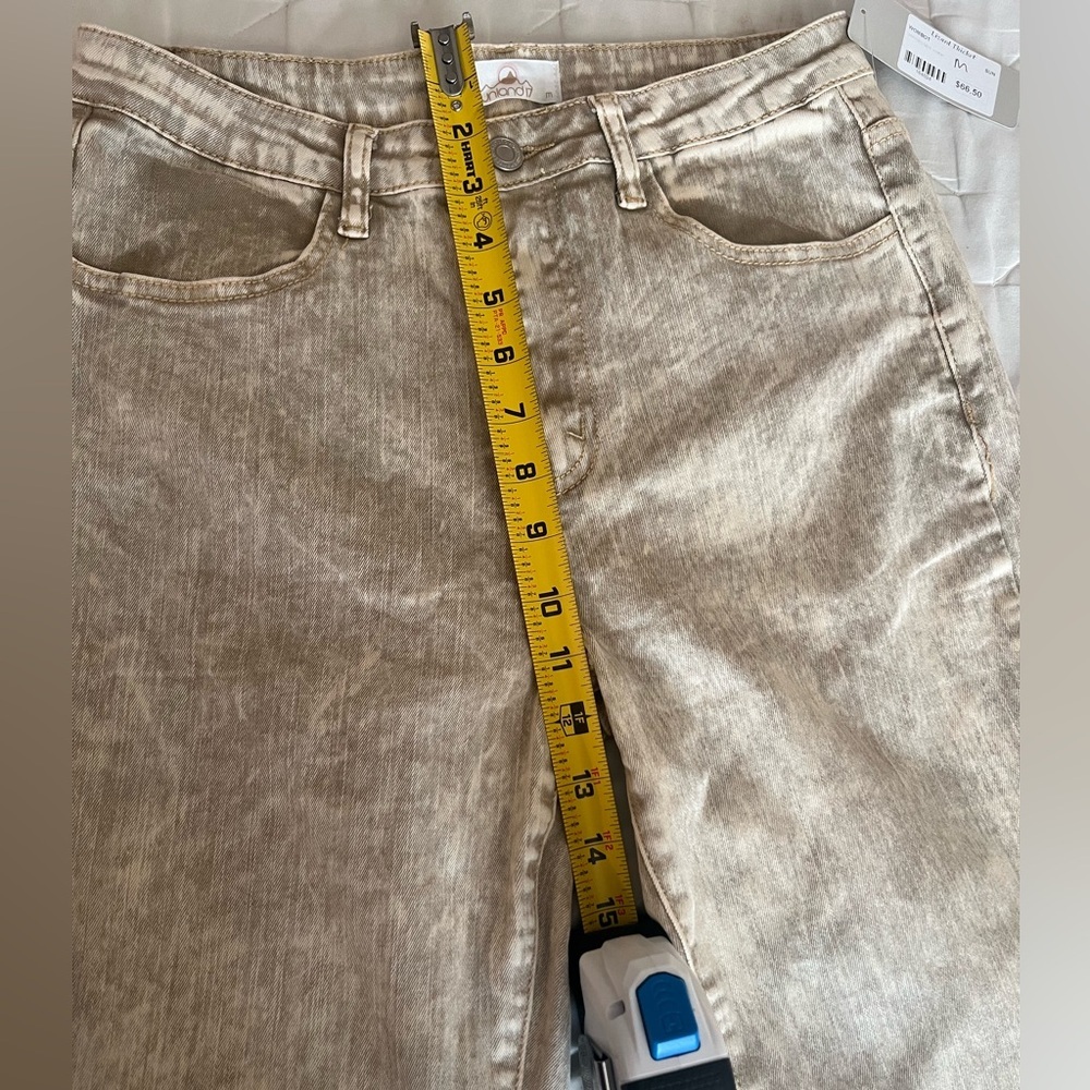 🟣Flared Tan Denim Jeans - Picture 8 of 10